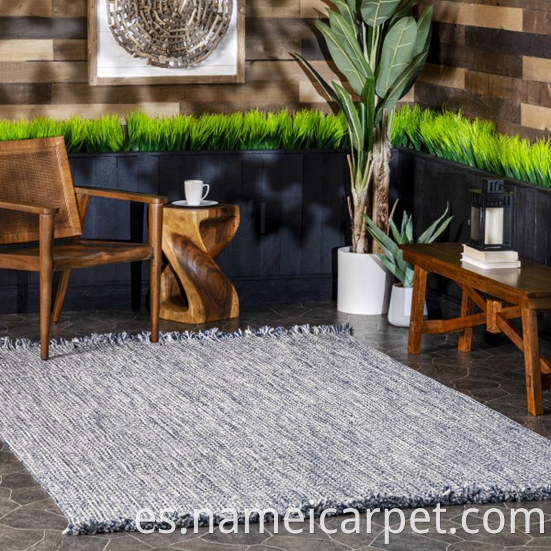 Pp Polypropylene Braided Woven Indoor Outdoor Carpet Rug Floor Mats With Tassels 65